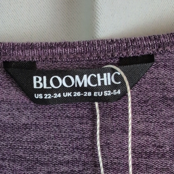 BloomChic Purple Pleated Blouse Relaxed Fit - Picture 4 of 6